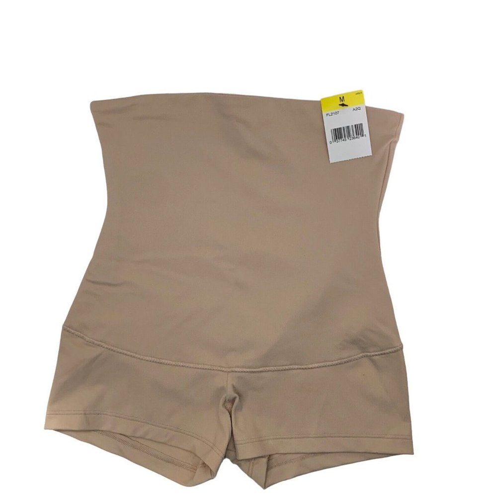 Maidenform High Waist Firm Control Boyshort Shapewear Size Medium Beige Latte